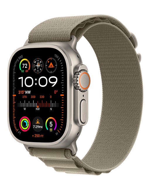 Apple Watch Ultra 2 49mm - Titanium Olive Alpine Loop Medium  (Product view 2)