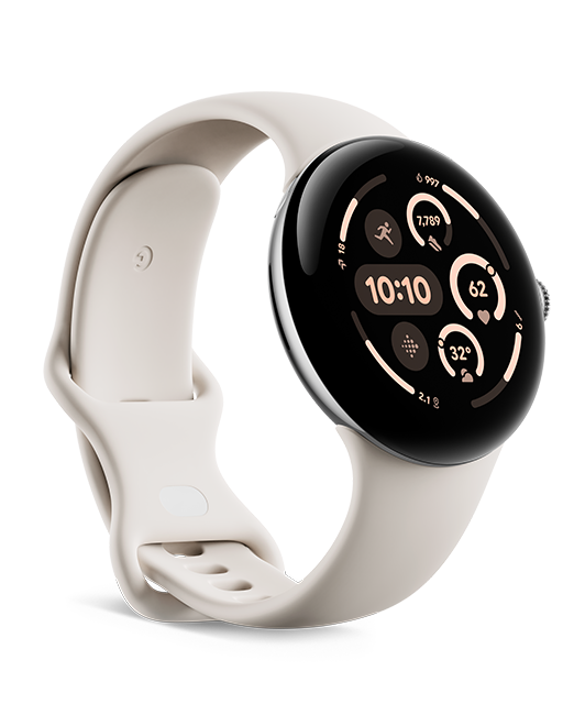 Google Pixel Watch 3 45mm - Porcelain  (Product view 2)