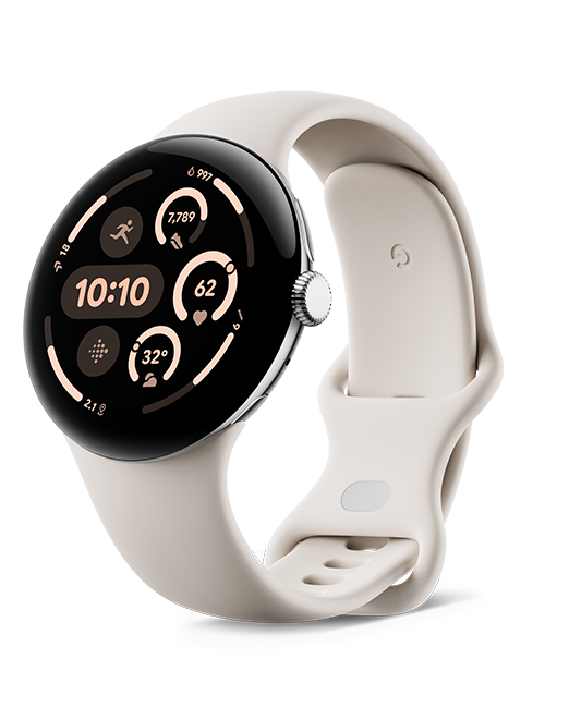 Google Pixel Watch 3 45mm - Porcelain  (Product view 3)