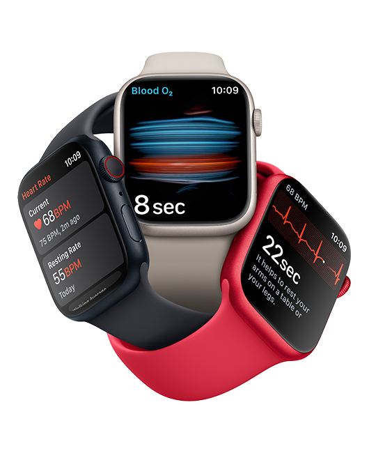 Apple Watch Series 8 - 41 mm - Aluminio Product Red, correa deportiva roja, M/L (consulta de producto 5)