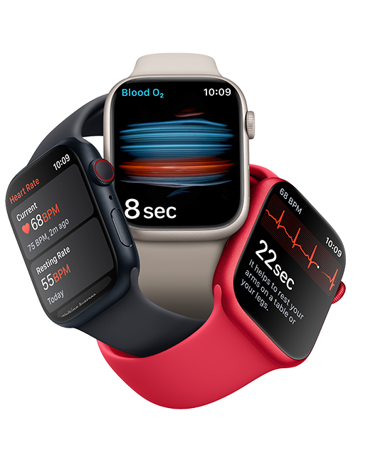 Apple Watch Series 8 - 45 mm - Aluminio Product Red, correa deportiva roja, M/L (consulta de producto 5)