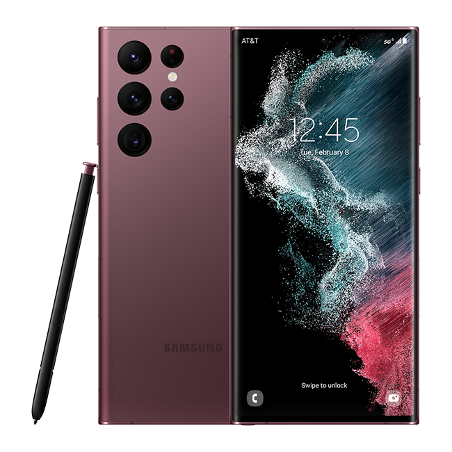 Samsung Galaxy S22 Ultra, borgoña (consulta de producto 10)