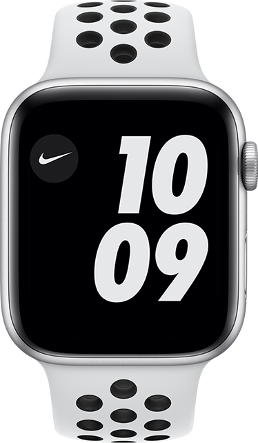 Abundancia detección Teoría establecida Apple Watch Nike Series 6 de 44 mm y 32 GB en aluminio plateado - Negro  platino puro - $200 de descuento - AT&T