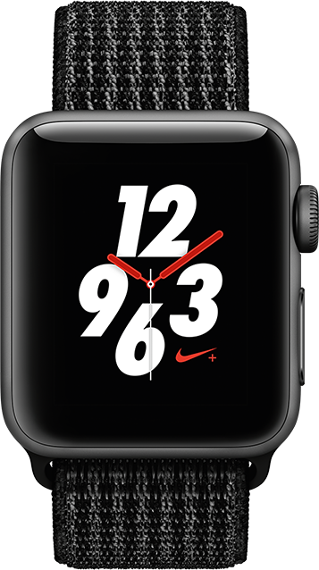 Apple Watch Series 3 Nike+ - 42mm Space Gray Aluminum - Black Loop ...