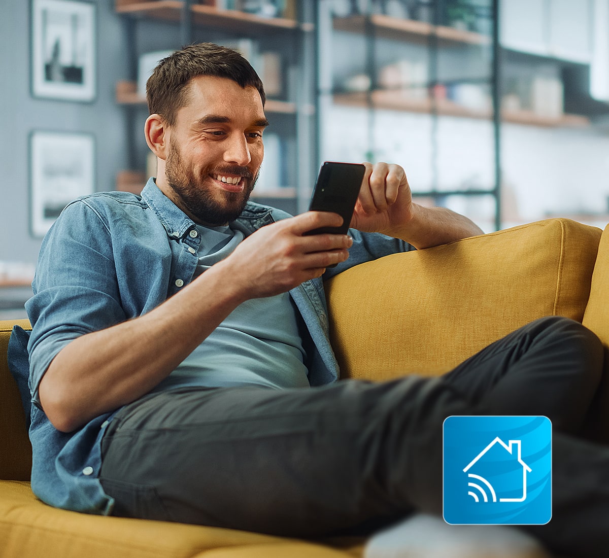 A man looking at mobile